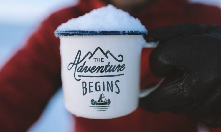 image of a cup with a label for adventure