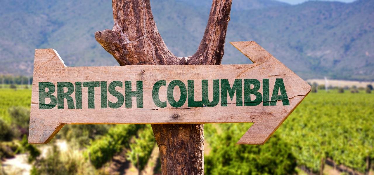 image of sign pointing to British Columbia